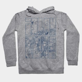 Islamabad, Pakistan City Map Typography - Coastal Hoodie